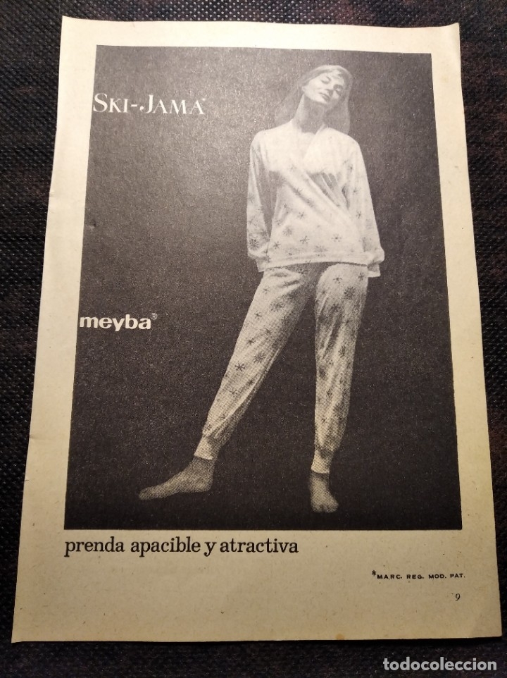 Otros Art&iacute;culos de Coleccionismo en Papel: RECORTE PUBLICIDAD. A&Ntilde;O 1959. PIJAMA SKI-JAMA, MEYBA.