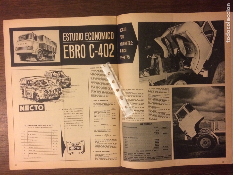 Paper Collecting Others: Reportaje estudio econ&oacute;mico camion Ebro c-402 de 1969