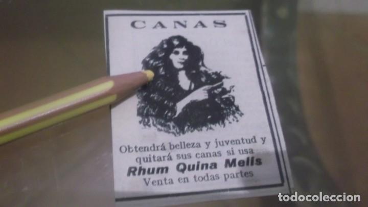 Otros Art&iacute;culos de Coleccionismo en Papel: RECORTE PUBLICIDAD A&Ntilde;O 1922 -  PARA QUITAR LAS CANAS - RHUM QUINA MELIS