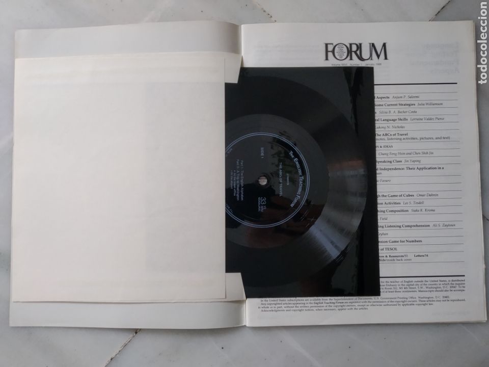 Otros art&iacute;culos de coleccionismo en papel: FORUM. ENGLISH TEACHING FORUM. 1988. - Foto 2