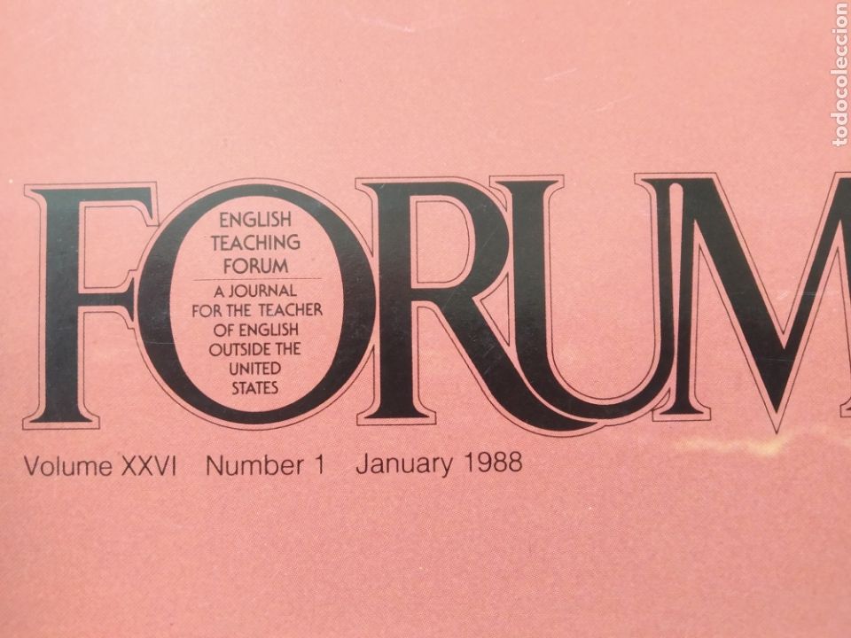 Otros art&iacute;culos de coleccionismo en papel: FORUM. ENGLISH TEACHING FORUM. 1988. - Foto 3