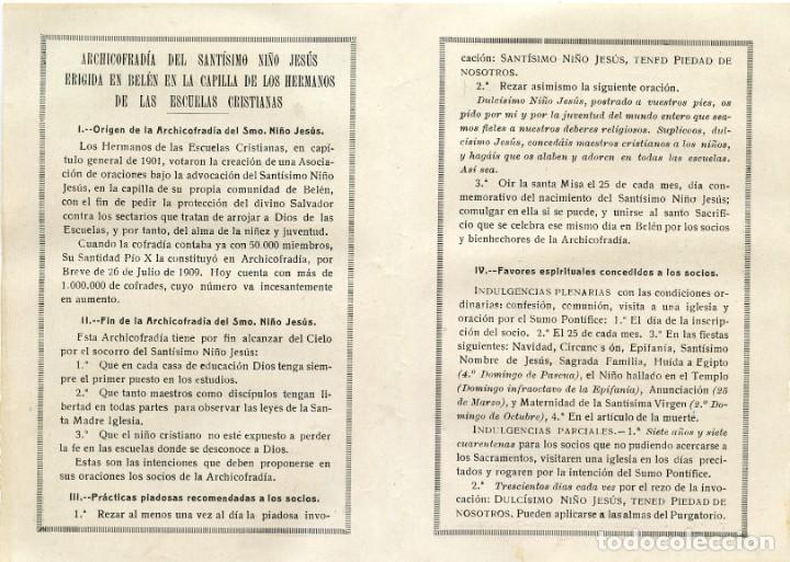 Otros art&iacute;culos de coleccionismo en papel: ARCHICOFRAD&Iacute;A DEL SANT&Iacute;SIMO NI&Ntilde;O JES&Uacute;S. CERTIFICADO DE AGREGACI&Oacute;N. 8 DE MARZO DE 1927