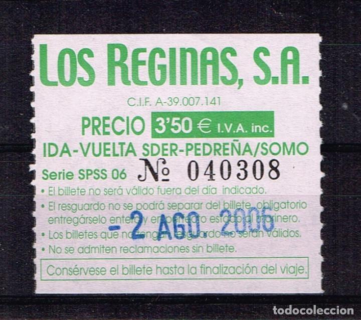 Otros art&iacute;culos de coleccionismo en papel: Billete, Viaje Los Reginas - Santander - Pedre&ntilde;a / Somo