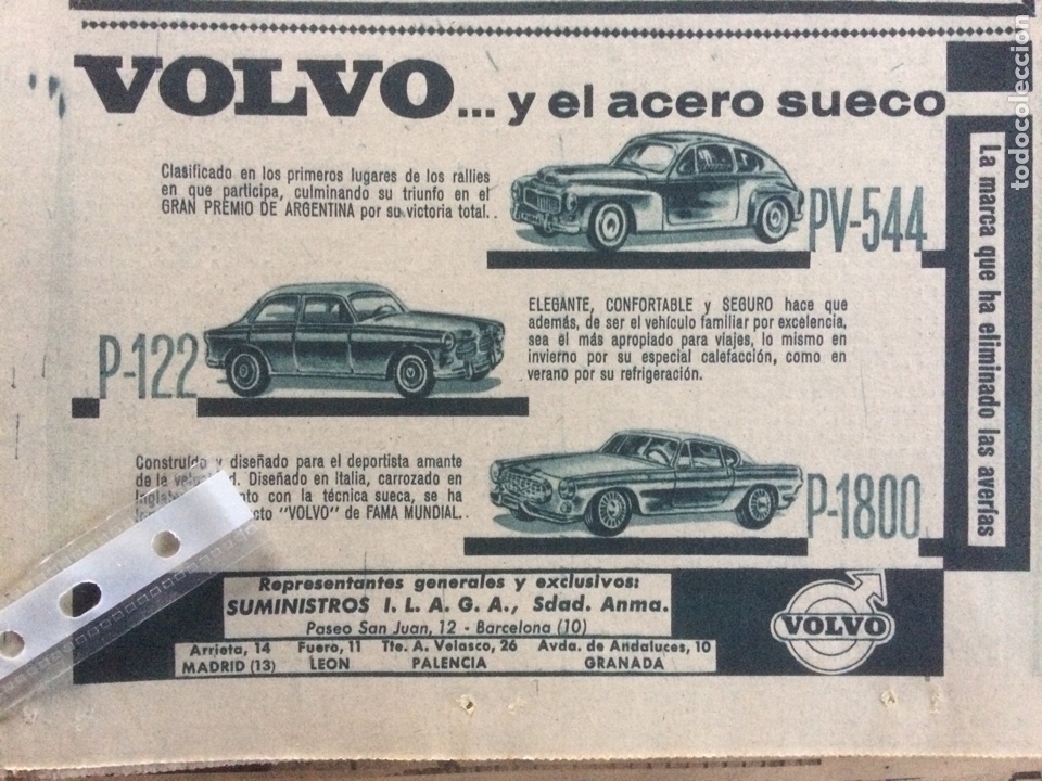 Paper Collecting Others: Publicidad autom&oacute;vil volvo de 1961