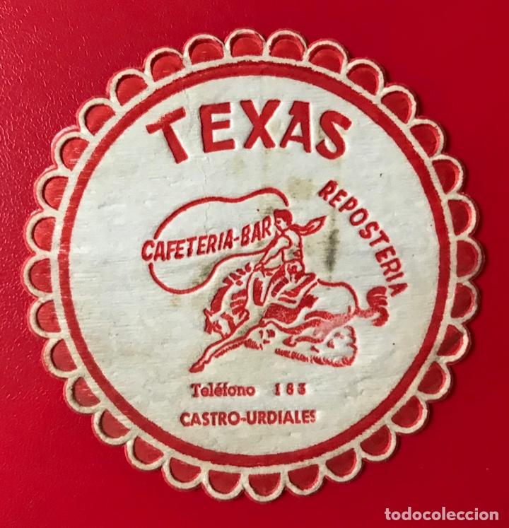 Otros art&iacute;culos de coleccionismo en papel: Antiguo posavasos cafeter&iacute;a Bar Texas - Reposter&iacute;a - Castro Urdiales (CANTABRIA) - Coaster