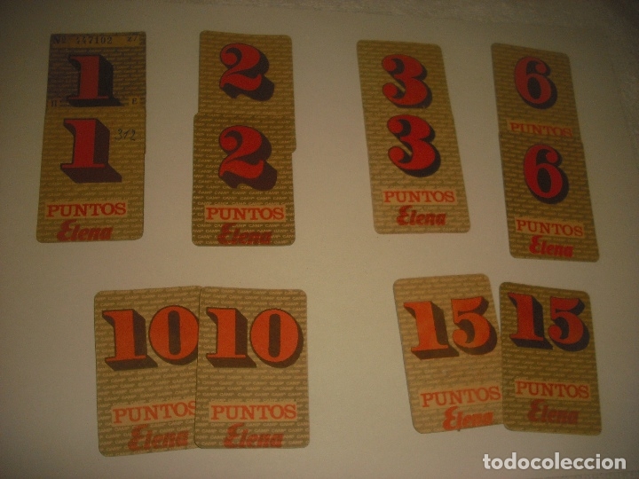 Sammelleidenschaft Andere Papierartikel: PUNTOS ELENA, LOTE DE 12 PUNTOS DE 1, 2, 3, 6, 10 Y 15 PUNTOS.