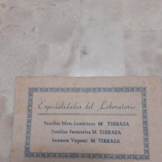 Otros Artículos de Coleccionismo en Papel: CARTERITA DE PAPEL GUARDA RECETAS DE PRINCIPIOS DE 1900