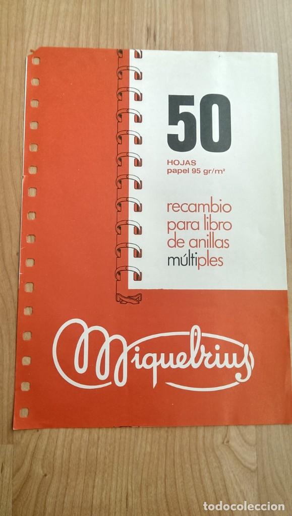Sammelleidenschaft Andere Papierartikel: ANTIGUA PORTADA RECAMBIO PAPEL &laquo;MIQUELRIUS&raquo; 50 HOJAS 95 GRS.