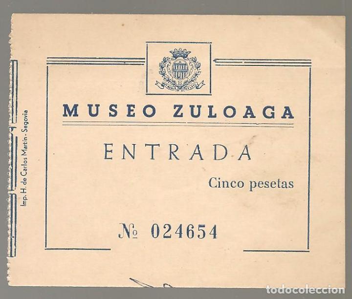 Otros art&iacute;culos de coleccionismo en papel: 02892 ENTRADA MUSEO ZULOAGA SIN CORTAR ... ni. .