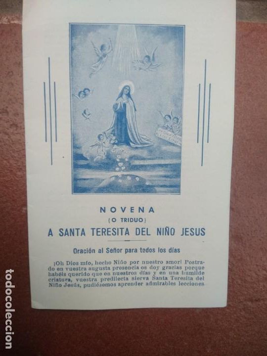 Otros art&iacute;culos de coleccionismo en papel: Antigua novena o triduo a santa teresita del ni&ntilde;o jesus