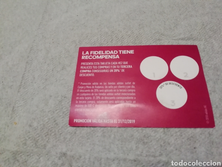 Despido Ganar radiador tarjeta vale descuento adidas caspe zaragoza - Buy Other objects made of  paper on todocoleccion