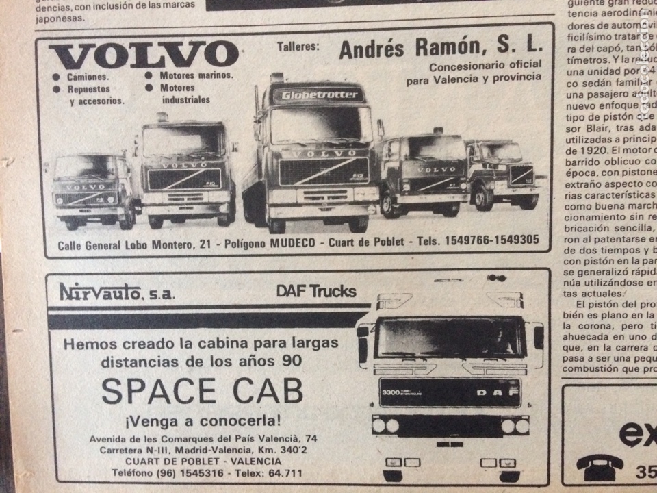 Paper Collecting Others: Publicidad cami&oacute;n Daf y volvo de 1985