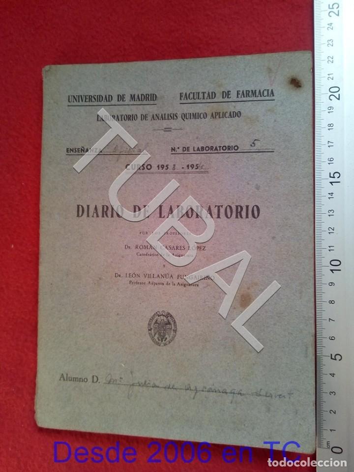 Otros art&iacute;culos de coleccionismo en papel: DIARIO DE LABORATORIO ROMAN CASARES LOPEZ 1953 MUCHAS ANOTACIONES U2
