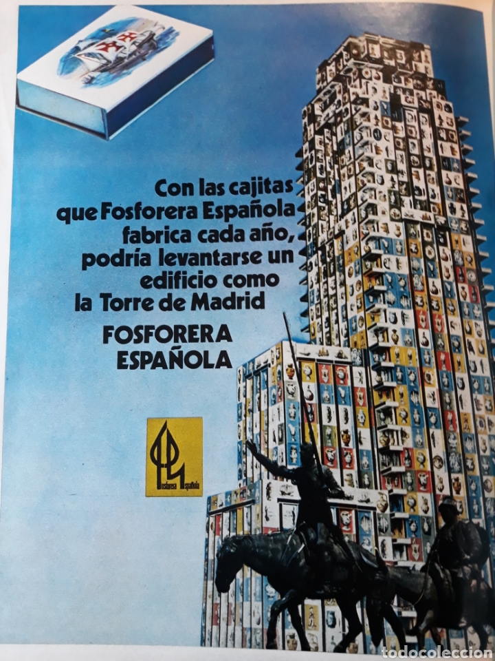 Outros artigos de papel: PUBLICIDAD DE FOSFORERA ESPA&Ntilde;OLA .A&Ntilde;O 1971 - 30 X 22 CM
