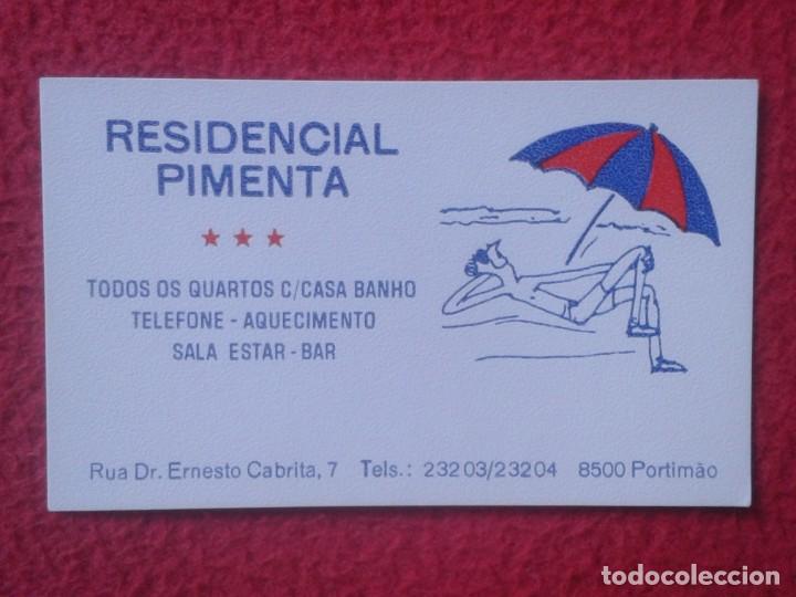 Otros art&iacute;culos de coleccionismo en papel: ANTIGUA TARJETA DE VISITA CARD PUBLICIDAD O SIMILAR RESIDENCIAL PIMENTA PORTIMAO PORTUGAL VER FOTOS
