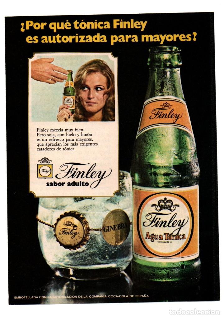 Otros Art&iacute;culos de Coleccionismo en Papel: RECORTE DE PRENSA REVISTA O PERI&Oacute;DICO PUBLICIDAD ADVERTISING PRESS VINTAGE FINLEY AGUA T&Oacute;NICA SABOR