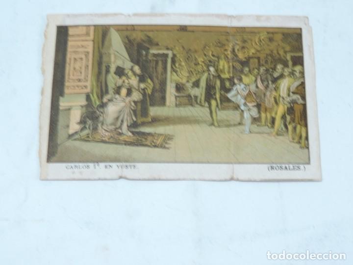 Paper Collecting Others: CROMO DE Layana La Zaragozana. Papel de Fumar. CARLOS I EN YUSTE. MIDE 12,5 X 7,5 CMS.
