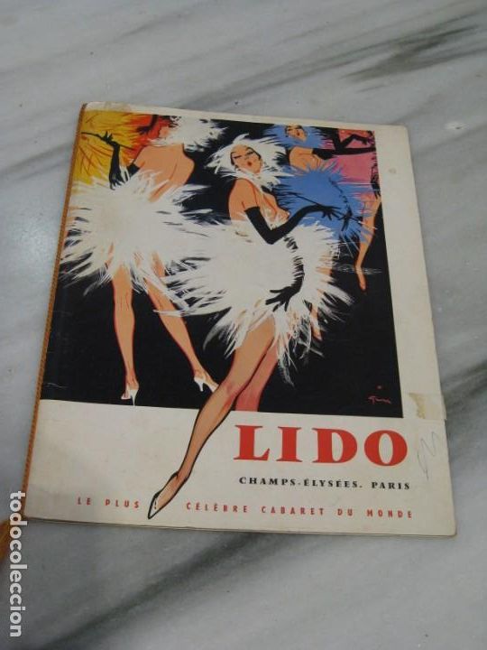 Otros Art&iacute;culos de Coleccionismo en Papel: Lido. Le plus c&eacute;l&egrave;bre cabaret du Monde. Champs Elys&eacute;es. Paris.