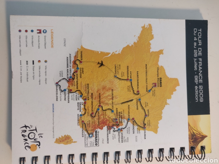 Otros art&iacute;culos de coleccionismo en papel: Libreta oficial Tour de France 2009