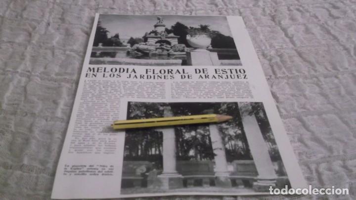 Otros Art&iacute;culos de Coleccionismo en Papel: RECORTE A&Ntilde;OS 50 - MADRID.MELODIA FLORAL DE ESTIO EN LOS JARDINES DE ARANJUEZ.POR CELESTINO M.LOPEZ