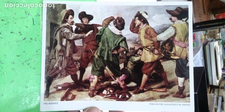 Otros art&iacute;culos de coleccionismo en papel: Lamina Vel&aacute;zquez Ri&ntilde;a entre jugadores de naipes tama&ntilde;o postal