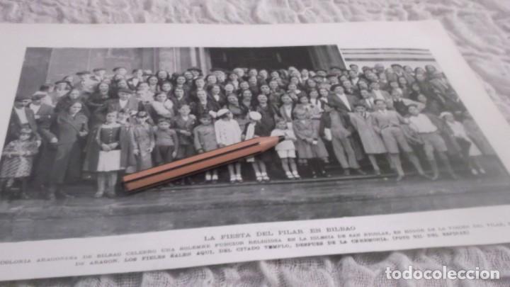Otros Art&iacute;culos de Coleccionismo en Papel: RECORTE A&Ntilde;O 1935 - (BILBAO) LA COLONIA ARAGONESA DE BILBAO CELEBR&Oacute; LA VIRGEN DEL PILAR