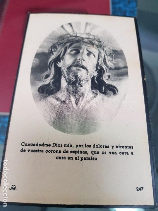 Outros artigos de papel: ANTIGUA ESTAMPA RELIGIOSA DEFUNCION SANCHEZ DE VAL VALENCIA 1946