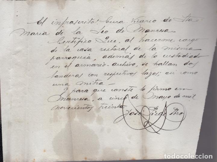 Outros artigos de papel: carta inverntario entrega de material de la basilica de la seo de manresa 1930