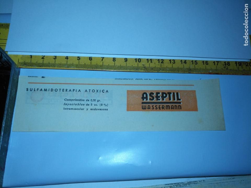 Paper Collecting Others: antigua publicidad de farmacia medicamento farmaceutico marca medicina , recorte de prensa