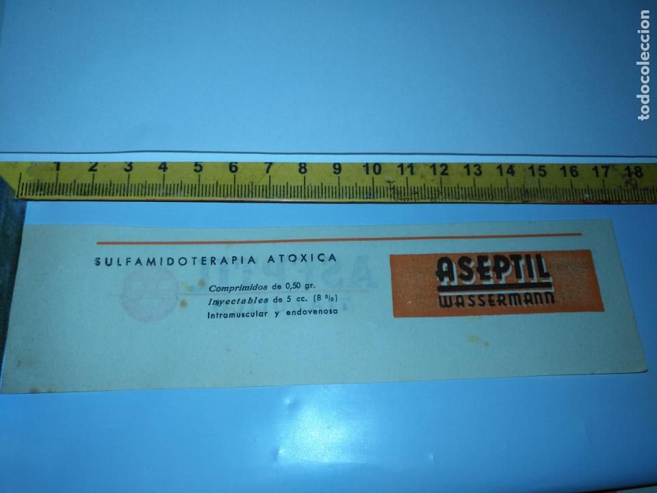 Paper Collecting Others: antigua publicidad de farmacia medicamento farmaceutico marca medicina , recorte de prensa