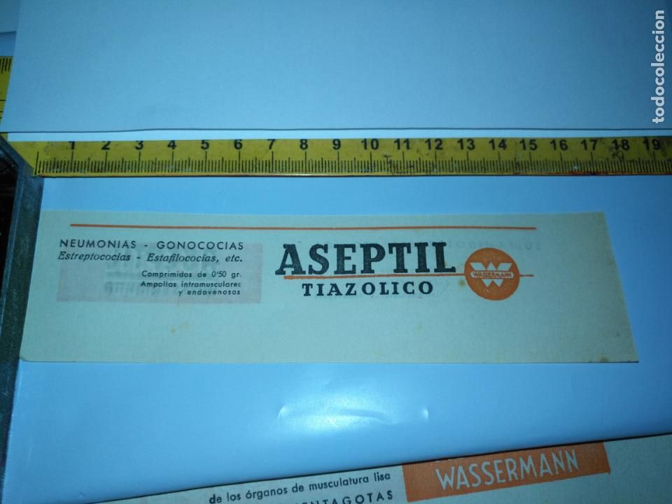 Outros artigos de papel: antigua publicidad de farmacia medicamento farmaceutico marca medicina , recorte de prensa