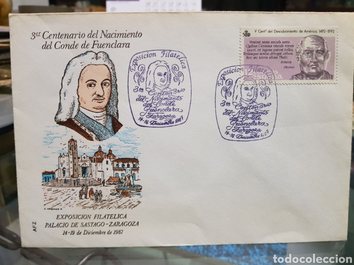 Otros Art&iacute;culos de Coleccionismo en Papel: ANTIGUO SOBRE EXPOSICION FILATELICA CONDE DE FUENCLARA ZARAGOZA 1987 EDICION LIMITADA