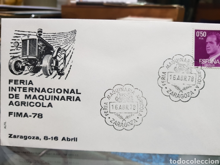 Otros Art&iacute;culos de Coleccionismo en Papel: ANTIGUO SOBRE ALFIL FERIA MAQUINARIA AGRICOLA ZARAGOZA 1978