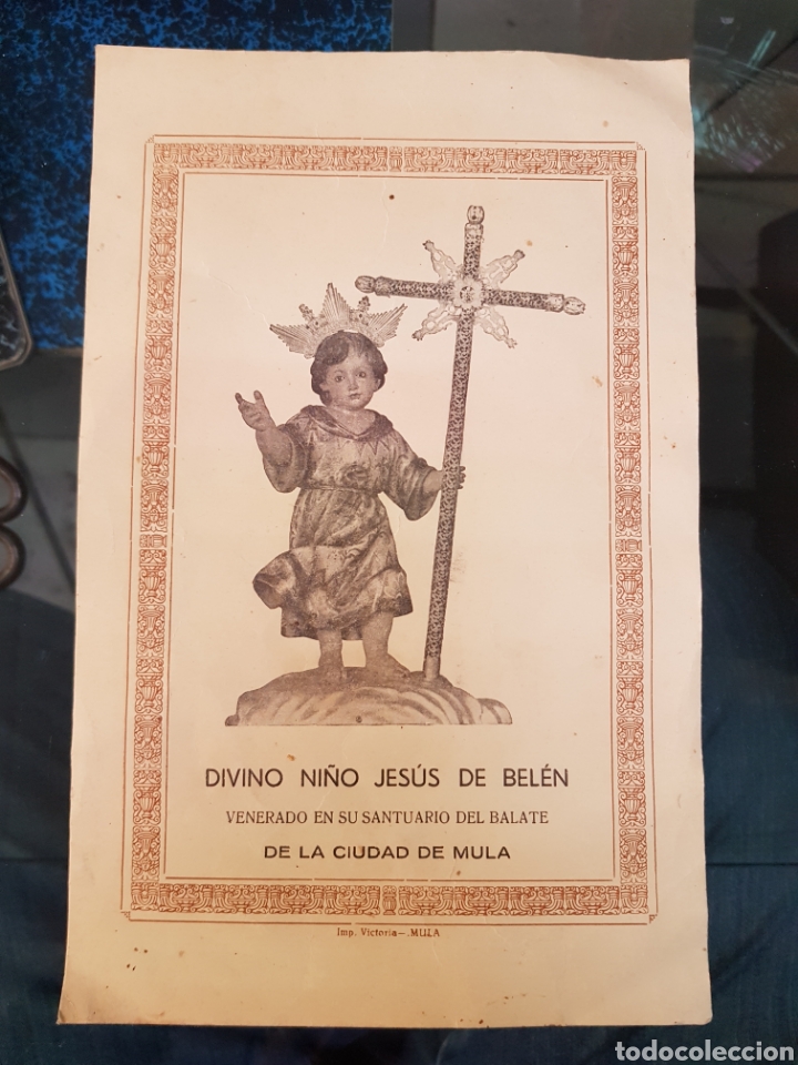Otros Art&iacute;culos de Coleccionismo en Papel: ANTIGUO CARTELITO SANTUARIO DEL BALATE CIUDAD DE MULA MURCIA
