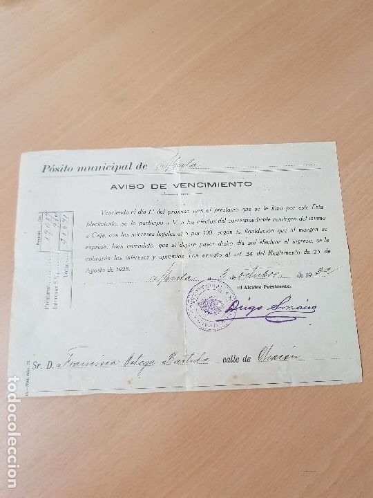 Otros Art&iacute;culos de Coleccionismo en Papel: POSITO MUNICIPAL DE MULA MURCIA