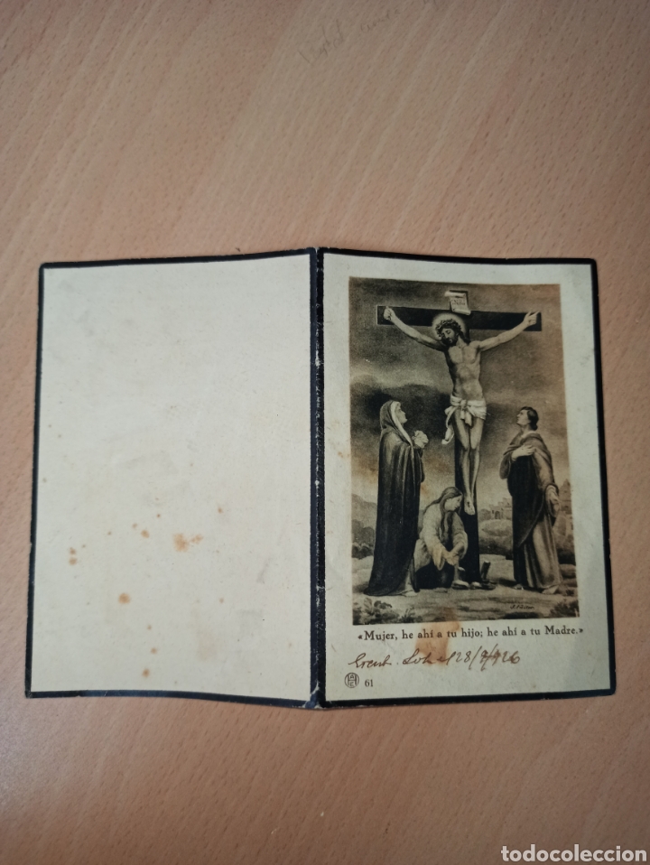 Paper Collecting Others: ANTIGUA ESTAMPA RELIGIOSA DEFUNCI&Oacute;N POZO-ESTRECHO 1926