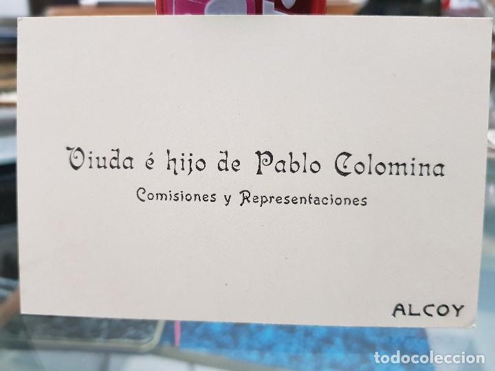 Paper Collecting Others: ANTIGUA TARJETA COMERCIAL VIUDA PABLO COROMINA ALCOY ALICANTE