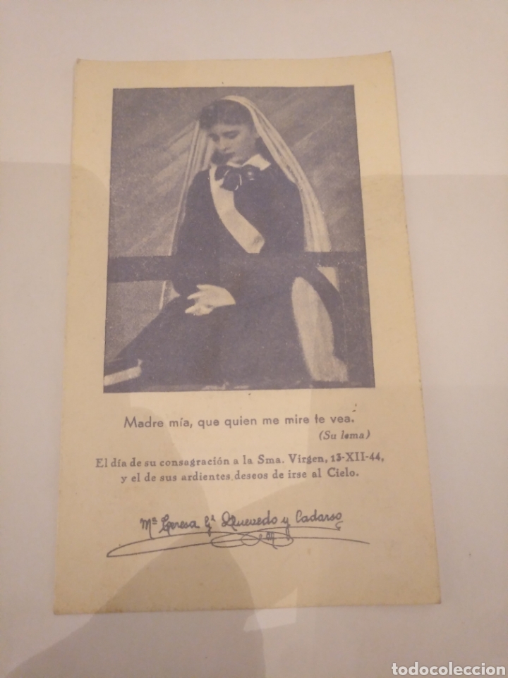 Otros Art&iacute;culos de Coleccionismo en Papel: Recordatorio Mar&iacute;a Teresa G Quevedo y Cadarso
