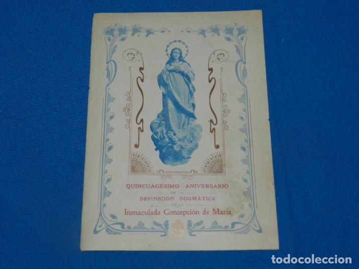 Otros art&iacute;culos de coleccionismo en papel: (M) PROGRAMA RELIGIOSOS ANIVERSARIO INMACULADA CONCEPCI&Oacute;N DE MAR&Iacute;A 1904