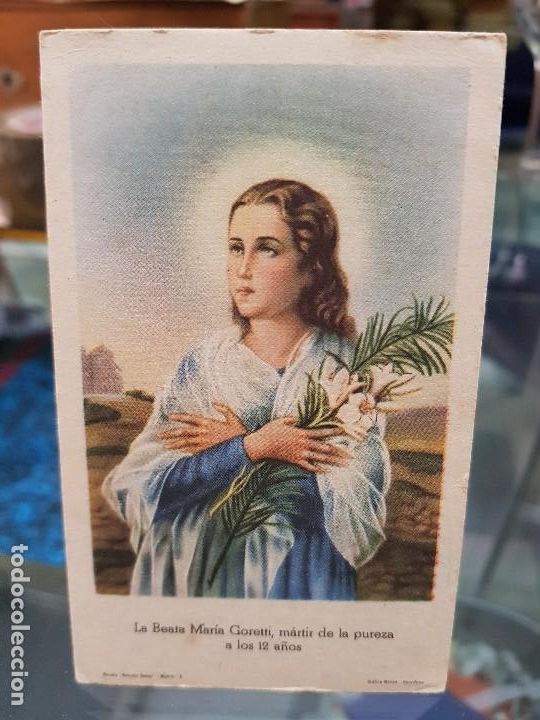 Paper Collecting Others: ANTIGUA ESTAMPA RELIGIOSA BEATA MARIA GORETTI