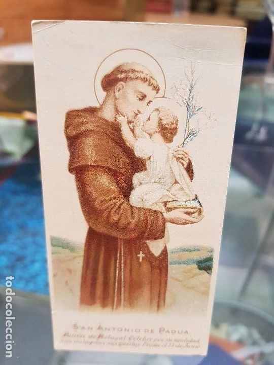 Otros Art&iacute;culos de Coleccionismo en Papel: ANTIGUA ESTAMPA RELIGIOSA SAN ANTONIO DE PADUA PUBLICIDAD FARMACIA DR ROSS