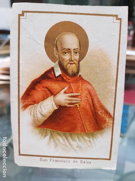 Paper Collecting Others: ANTIGUA ESTAMPA RELIGIOSA SAN FRANCISCO DE SALES