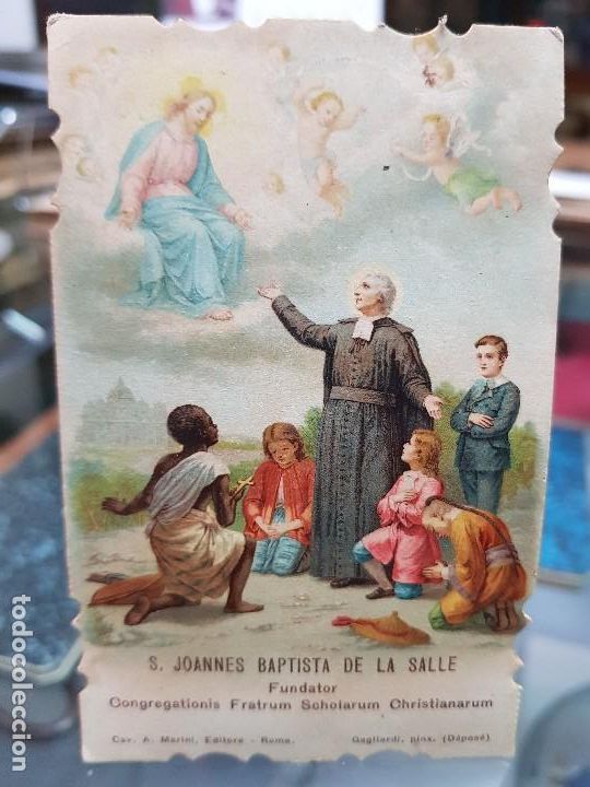 Paper Collecting Others: ANTIGUA ESTAMPA RELIGIOSA JUAN BAUTISTA DE LA SALLE