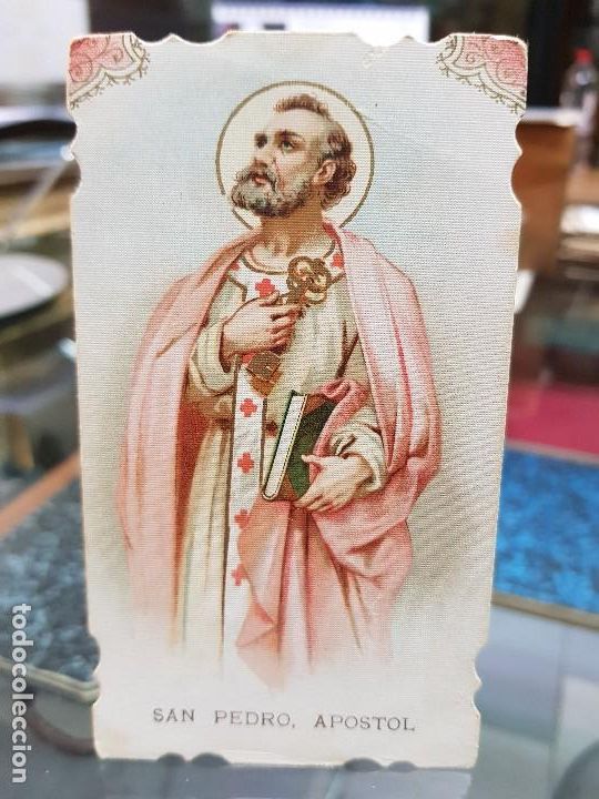 Sammelleidenschaft Andere Papierartikel: ANTIGUA ESTAMPA RELIGIOSA SAN PEDRO APOSTOL