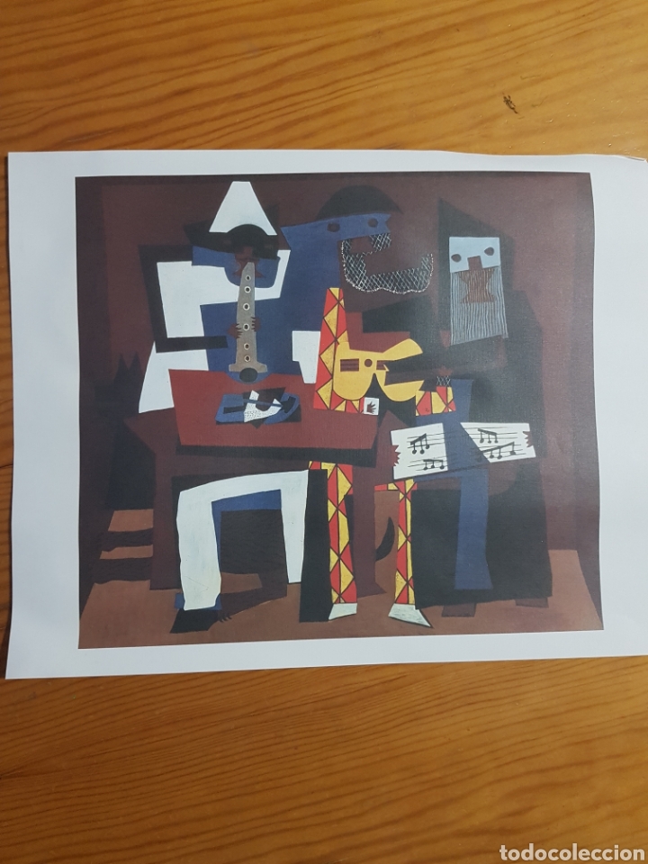 Otros art&iacute;culos de coleccionismo en papel: L&Aacute;MINA EL MUNDO DE LOS GRANDES GENIOS PICASSO TRES M&Uacute;SICOS 34 X43 CM