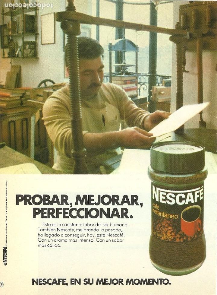 Paper Collecting Others: Recorte Publicitario Nescaf&eacute; - Publicidad revista prensa peri&oacute;dico antiguo vintage