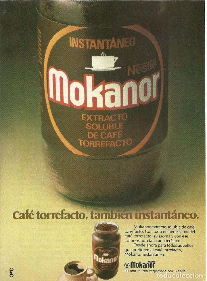 Otros Art&iacute;culos de Coleccionismo en Papel: Recorte Publicitario Caf&eacute; torrefacto Mokanor - Publicidad revista prensa peri&oacute;dico antiguo Vintage