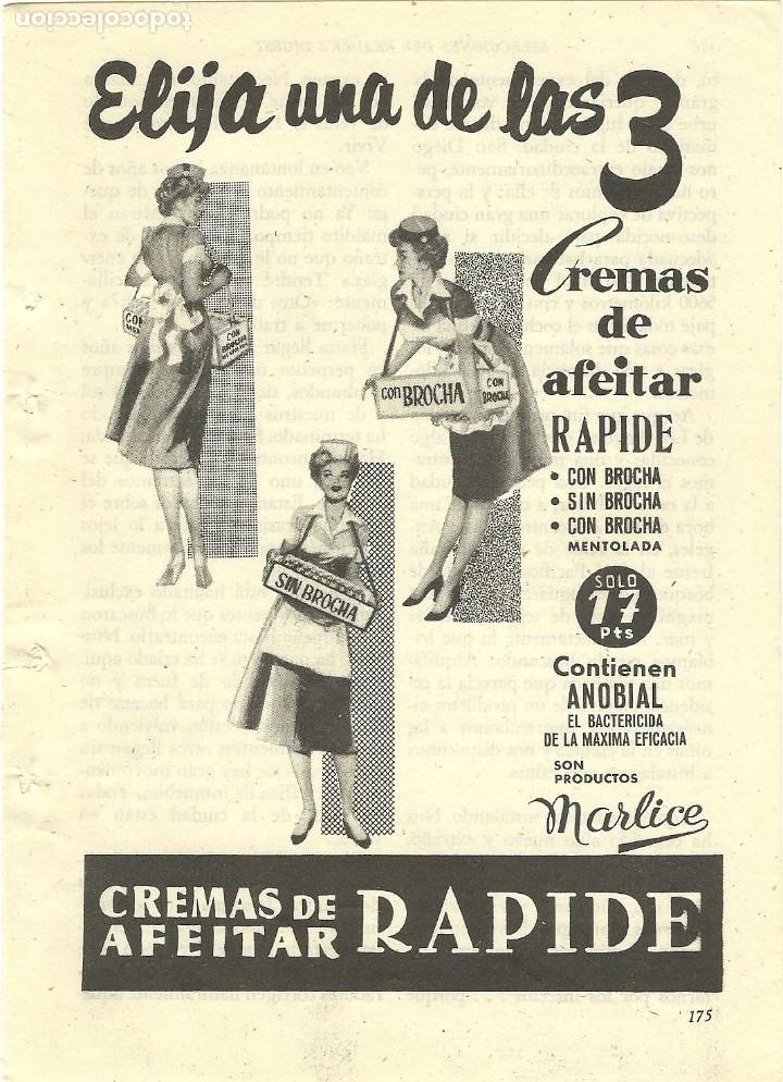 Otros Art&iacute;culos de Coleccionismo en Papel: Recorte Publicitario RAPIDE crema de afeitar - Publicidad revista prensa peri&oacute;dico antiguo vintage