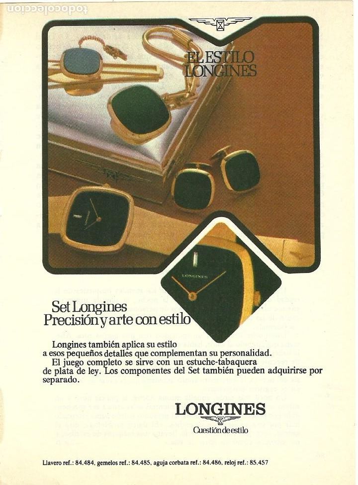 Otros Art&iacute;culos de Coleccionismo en Papel: Recorte Publicitario LONGINES Reloj Relojes - Publicidad revista prensa peri&oacute;dico antiguo vintage