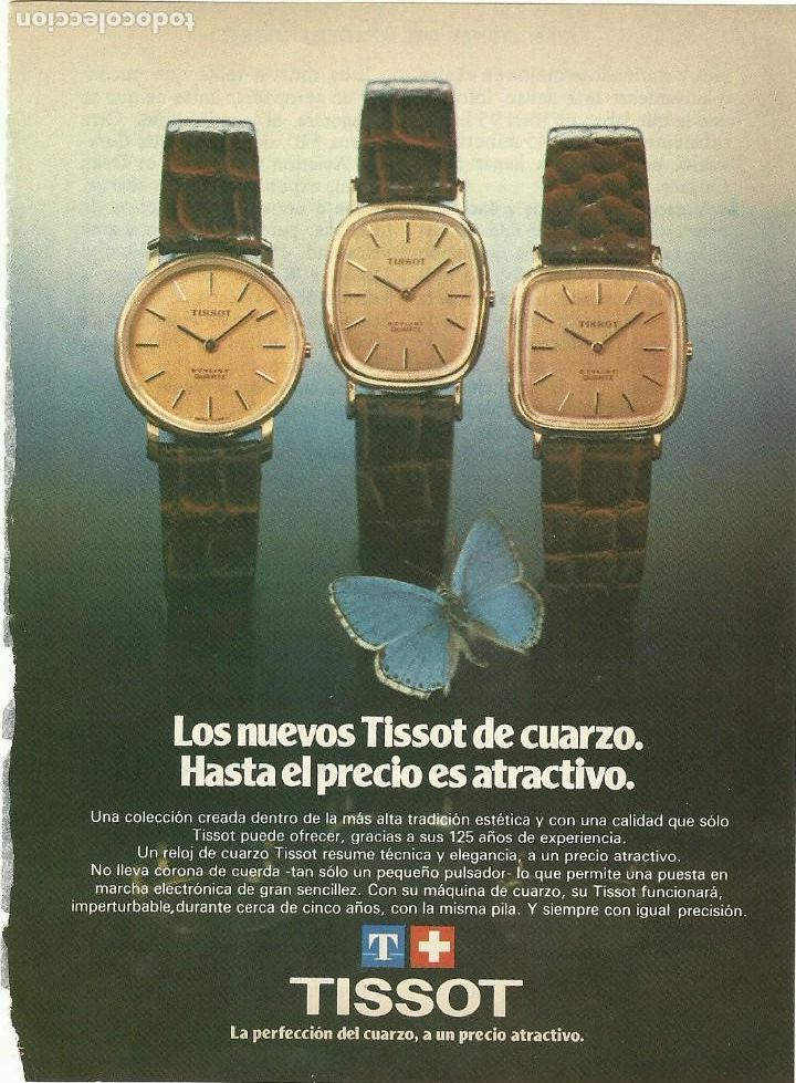 Otros Art&iacute;culos de Coleccionismo en Papel: Recorte Publicitario TISSOT Reloj Relojes - Publicidad revista prensa peri&oacute;dico antiguo vintage